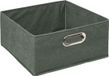 5Five Opbergmand/kastmand - grijsgroen - linnen - 14 liter - 31 x 31 x 15 cm