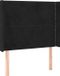 vidaXL Hoofdbord met randen 93x16x118/128 cm fluweel zwart