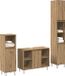 vidaXL Badkamermeubel Set 3-delig Artisan Eiken 30 x 30 x 180 cm
