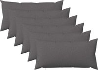 vidaXL Kussensloop HEERLEN Lichtgrijs 40 x 80 cm Stof (6 stuks)