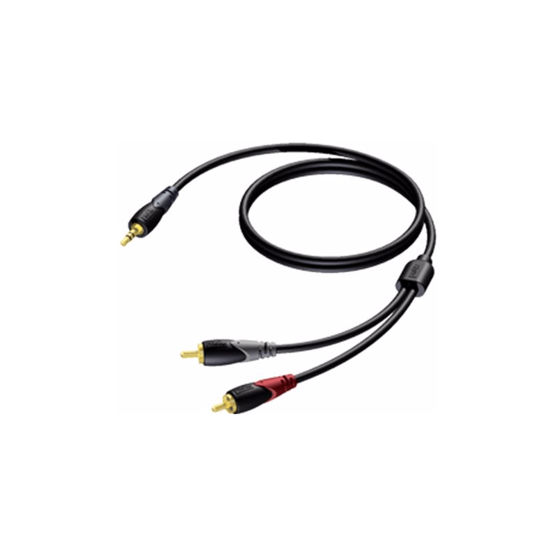 Procab CLA711/3 - 3.5mm Male to 2x RCA Cable - 3m