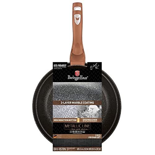 Berlinger Haus Metallic Line Rose Gold Edition Koekenpannenset - 2 stuks