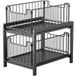 Rangement sous évier en acier à 2 paniers extensible 26x37x38.5 cm pour cuisine
