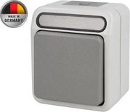 Schneider/Merten Opbouw Dubbelpolige Schakelaar Aquastar IP44 Lichtgrijs