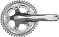 Shimano FC-CX50 Crankset Cyclocross 2x10-speed 46-36 tanden, silver Pedaalarmlengte 175mm