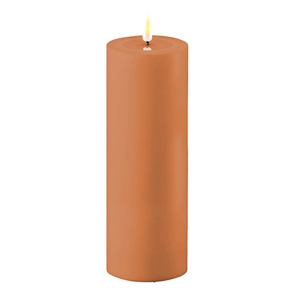 LED Kaars Buiten - 7.5 x 20 cm - Caramel - 3D Vlam - Deluxe HomeArt