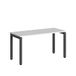 Steelcase Ottima Portico Vaste hoogte thuisbureau met melamine sneeuwtop en roestvrijstalen Merle frame, eenvoudige montage