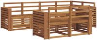 vidaXL - Bank loungeset - 7 zitplekken - Naturel - Polyester