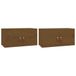 vidaXL Wandkasten 2 st 60x30x30 cm massief grenenhout honingbruin