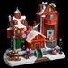 Féerie Lights en Village de Noël avec usine de cadeaux, 22 LED, H 27,5 cm, avec musique et pièces mobiles EIRIK