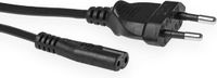 ACT Netsnoer Euro male - C7 female zwart 0,2 m AK5279