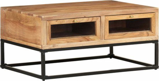 vidaXL Salontafel 90x60x40 cm massief acaciahout