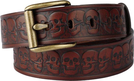Rock Rebel by EMP bruine imitatielederen riem met klassieke gesp - Unisex - 85 cm