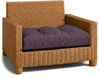 Amazinggirl Kussen Lounge Tuinmeubelen - Zitkussen 50x50 cm Rug Rattan Ideaal voor balkon terras loungeset buiten comfort vulling dik duurzaam Bordeaux Eco-linnen