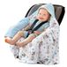Inbaker Deken 100% katoen 85x85cm met capuchon knuffeldeken voor kinderwagen babyzitje universele dubbelzijdig babydeken buggy autostoel