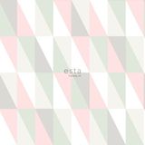 Esta Home 138919 Little Bandits HD vlies behang grafische driehoeken licht roze en mint groen