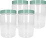 PLASTICFORTE Voorraadpot/bewaarpot - 4x - 375 ml - kunststof - mint groen