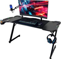 Qware Akron LED Gaming Bureau - 140cm - Zwart
