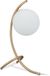 Merkloos Relaxdays Tafellamp - Metaal - Glas - E27 - Slaapkamer - Goud/Wit