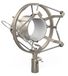 Audibax Silver Spin - anti-shock-houder voor microfoon, anti-vibratiespin met ophanging voor studio-microfoons, clip met montagebeugel van 46 tot 48 mm diameter, zilver