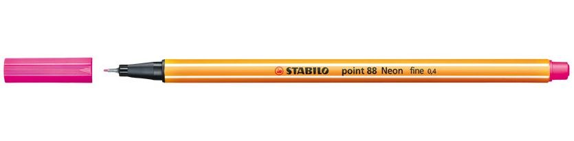 Stabilo point 88 Neon - Fijnschrijvers - oranje, roze