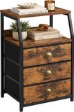 Merkloos Ladekastje - 72 x 40 x 29 cm - 3 lades - industrieel