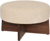Atmosphera Kayan Pouf Bouclé - Ø50xH30cm - Beige