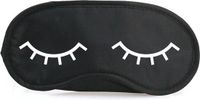 Merkloos Makito Western Europe Slaapmasker - met slapende oogjes - zwart/wit - one size