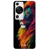 Maniacase Beschermhoes Huawei P60 Pro Leeuw Majestueux Kleurrijk
