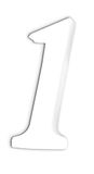 Décopatch AC341Opack - Lot de 3 supports en papier mâché blanc, Chiffre 1