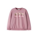 NAME IT MINI sweater met print - oudroze