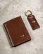 Peterson Ensemble Cadeau - Portefeuille & Porte-cartes pour hommes - Cuir véritable - Protection RFID