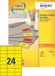 Avery Kopieeretiket 70x35mm Fluorgeel 2400 stuks
