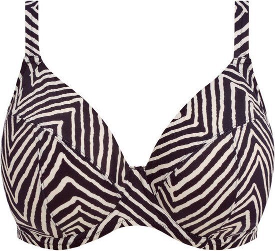 Elomi Fiji Falls Bikini Top - Zwart/Wit - Maat 95I