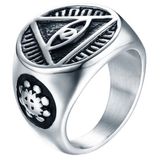 Mendes Steel Edelstaal zegelring voor mannen Eye Of Providence-21.5mm