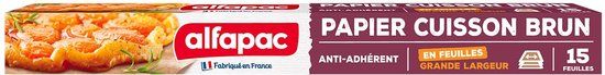 Alfapac Natural Baking Paper, 15 Sheets, Origin France, White, 1