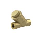 RIEGLER 60-6 M-0,2 vuilvanger, messing blank, G 1 1/4, DN 32, MW 0,2 mm