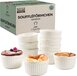Chefarone Mini Ronde Ovenschalen - Mini Vormpjes Set Van 10 - Bakvormen Keramiek 200 ML - Crème brulée schaaltje - Wit