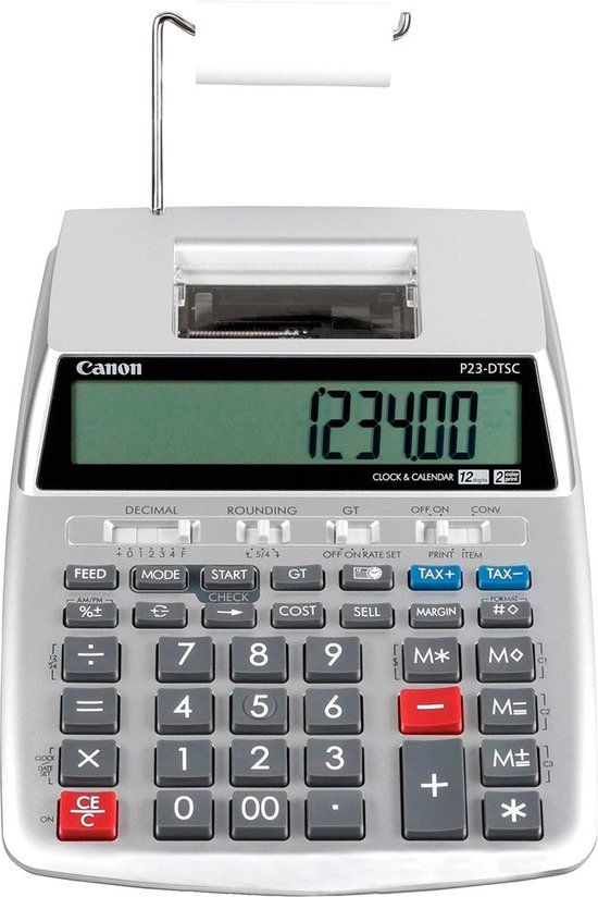 Canon P23-DTSC Desktop Rekenmachine met printer - Zilver