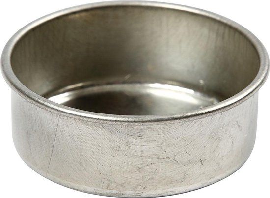 Creativ Company Kaarsenhouders - d: 44 mm, h: 15 mm, 12 stuks - Metaal - Diverse kleuren