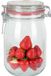 Merkloos Weckpot/inmaakpot - glas - 1000 ml - met beugelsluiting - transparant