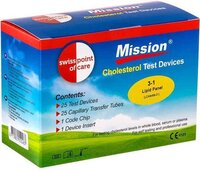 Cholesterol teststrips 25 stuks - voor gebruik in Mission 3-in-1 cholesterolmeter