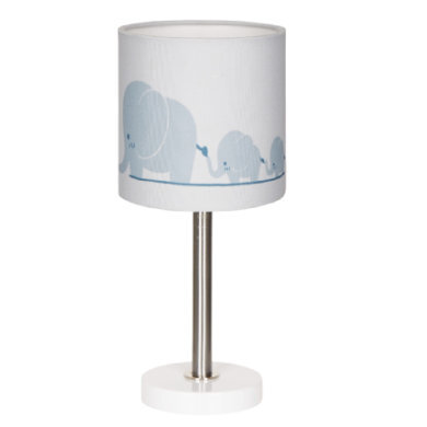 LIVONE tafellamp Happy Style voor kinderen ELEPHANT FAMILY blauw grijs/wit