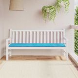 vidaXL Bankkussen Oxford Stof Turquoise 180 x 50 x 3 cm