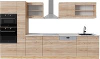 Vicco R-Line Complete keuken – 350 cm, WB Marmer Sonoma/Goudkraft eik