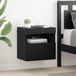 Meuble TV mural exclusif - Dimensions : 40 x 30 x 40 cm - Couleur : Noir, imitation chêne