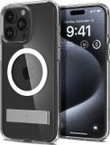 Spigen Ultra Hybrid S Hoesje Geschikt voor Apple iPhone 15 Pro - Compatibel met MagSafe - Back Cover met Air Cushion - Transparant