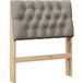 Tête de lit taupe 80 cm pin massif