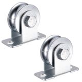 Poulie pour câble d'acier de 48 mm - Roulements à billes, Capacité de charge 200 kg, 2 Pièces