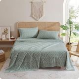Indigo Ink - Kingsize lakens, katoenen flanellen beddengoed met bijpassende kussenslopen, ultrazachte bloemenbeddengoedset, middelzwaar voor het hele jaar, Oeko-Tex gecertificeerd (Jacobean Oasis